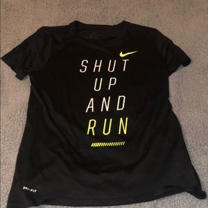 Nike running shirt.